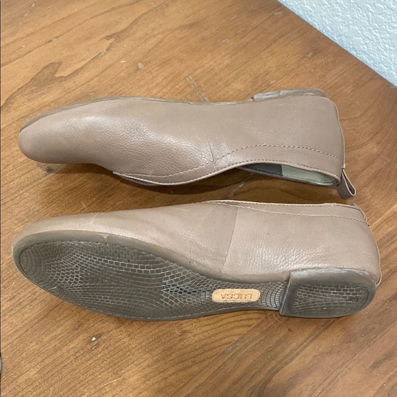 Lucca Lane Women's Bayla Leather Slip On Tan Flat Ballet Casual Shoes Sz 9 - Picture 2 of 7